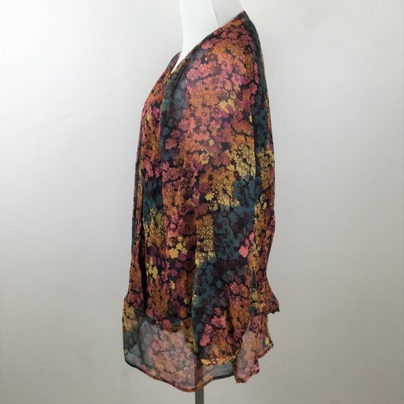 Sundance Silk Floral Wrap Blouse xl - Picture 3 of 8
